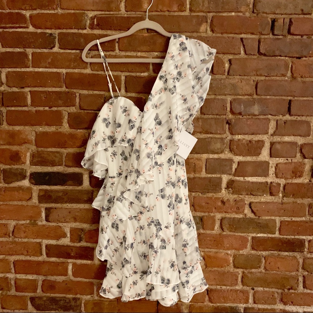 NWT REVOLVE dress floral mini off shoulder